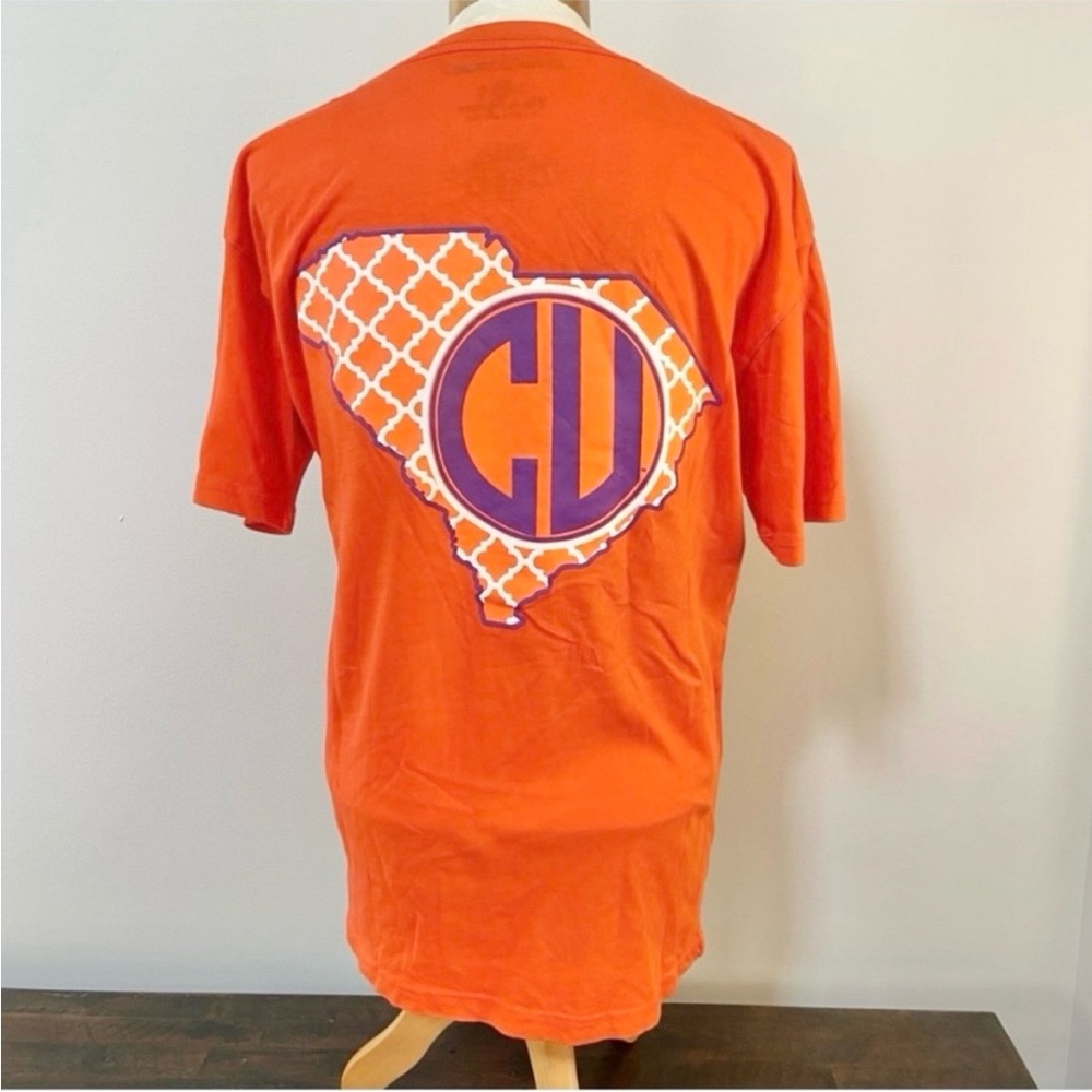 Three Square by Royce Apparel Clemson University V-Neck Short Sleeve Tee Small